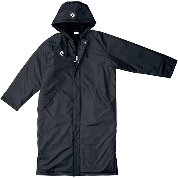 蓄熱グラウンドコート・フロントフルZIP+ボタン比翼付き・中綿<br